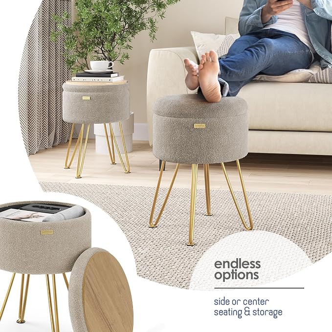 Beige/Gold Legs