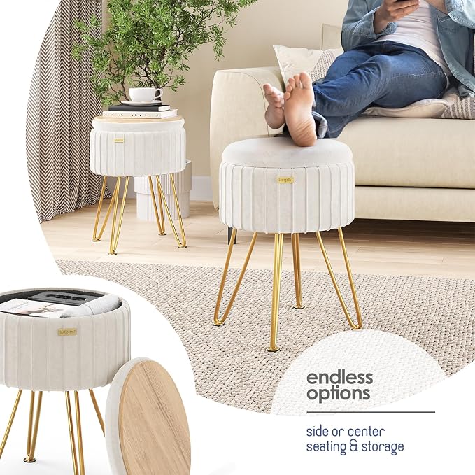 Cream/Gold Legs