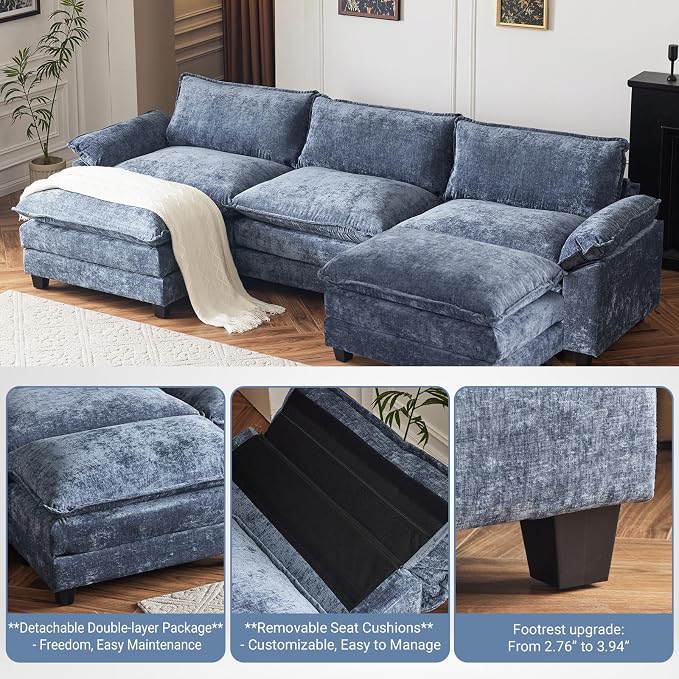 Chenille Navy Blue