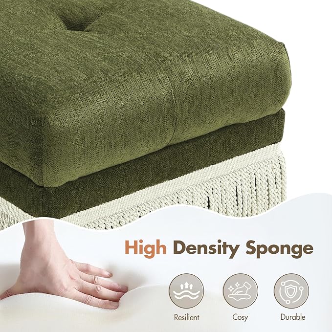 Green Ottoman-no Storage