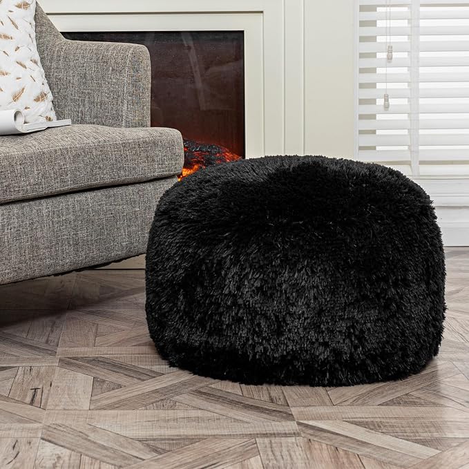 Black Pouf No Filler