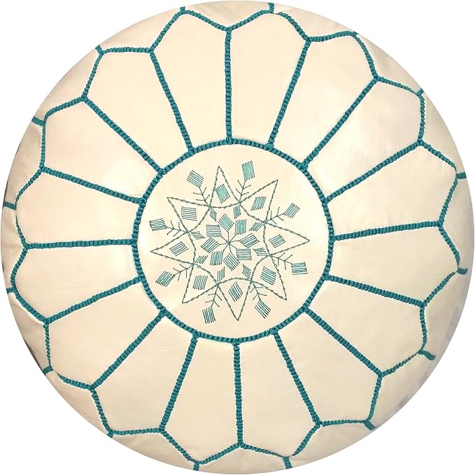 White With Blue Stitches