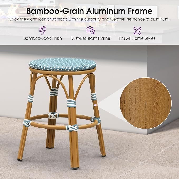 Soft Blue (Bamboo Finish)
