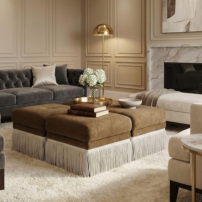 Brown Ottoman-no Storage