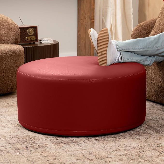 Faux Leather Crimson