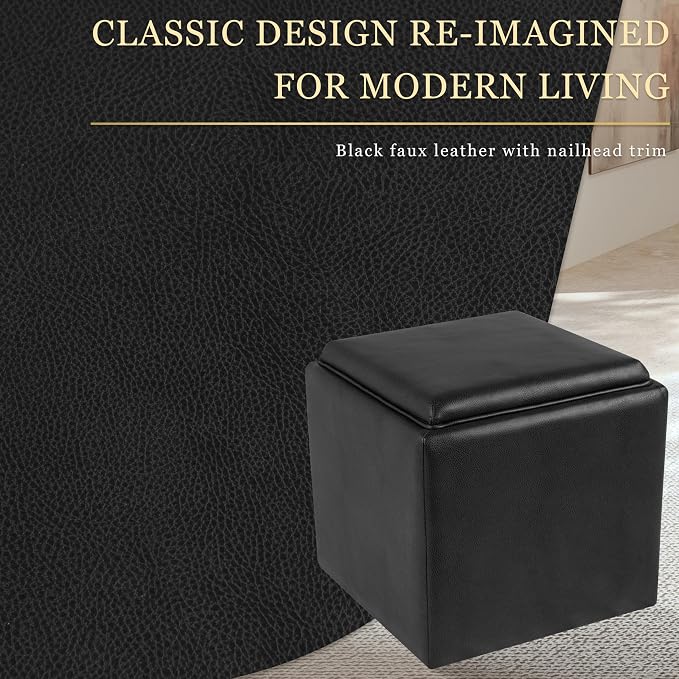 Black Faux Leather