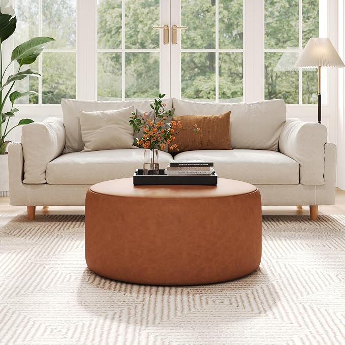 Cognac Brown, Faux Leather