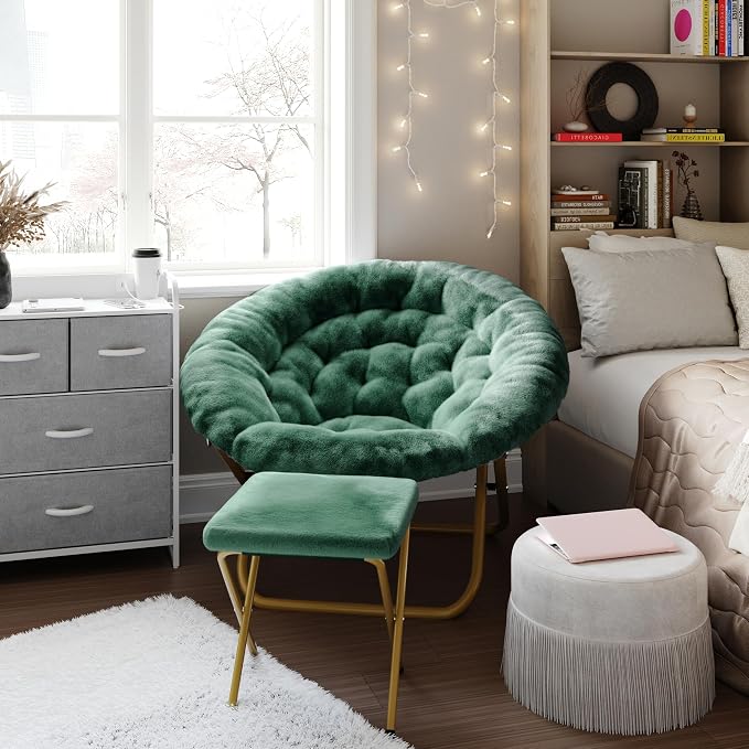 Emerald Fabric/Soft Gold Frame