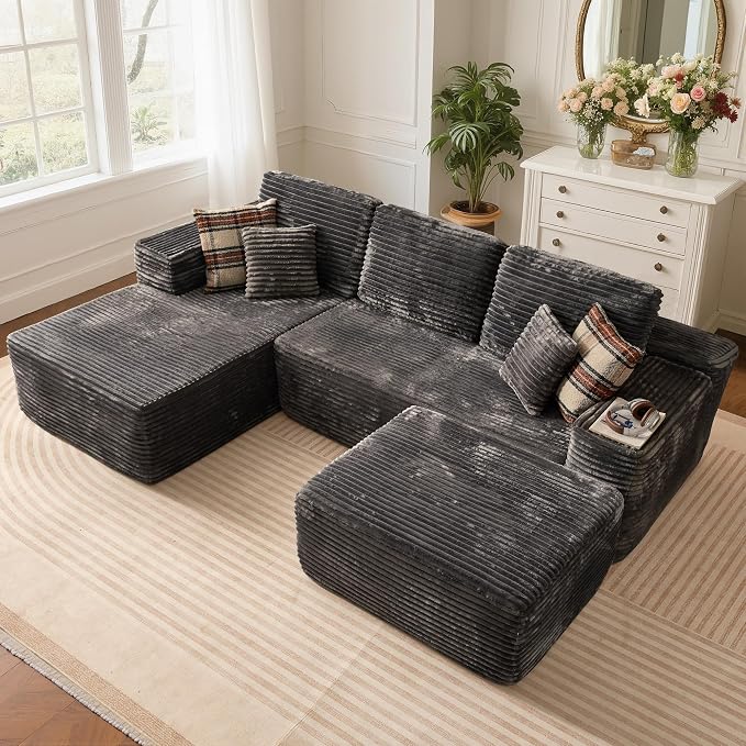 Gray,plush Corduroy