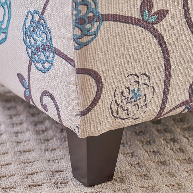 White and Blue Floral