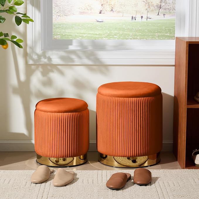 Gold-tone Velvet-orange