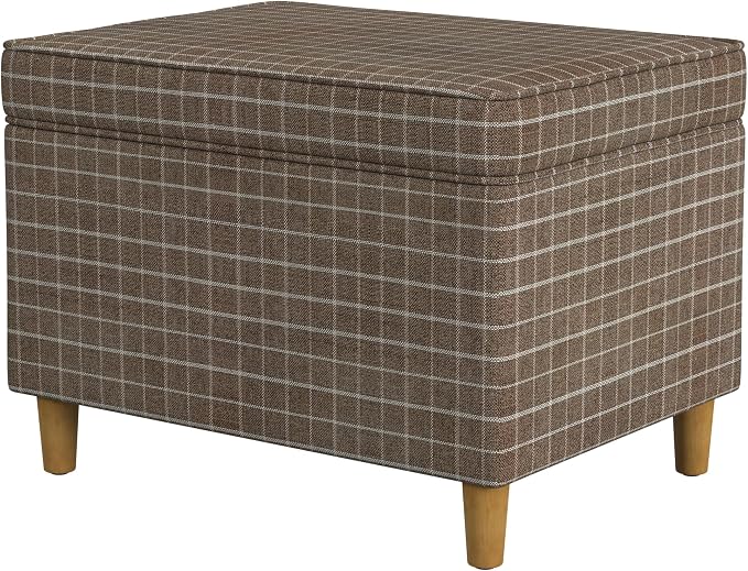 Brown Windowpane Fabric
