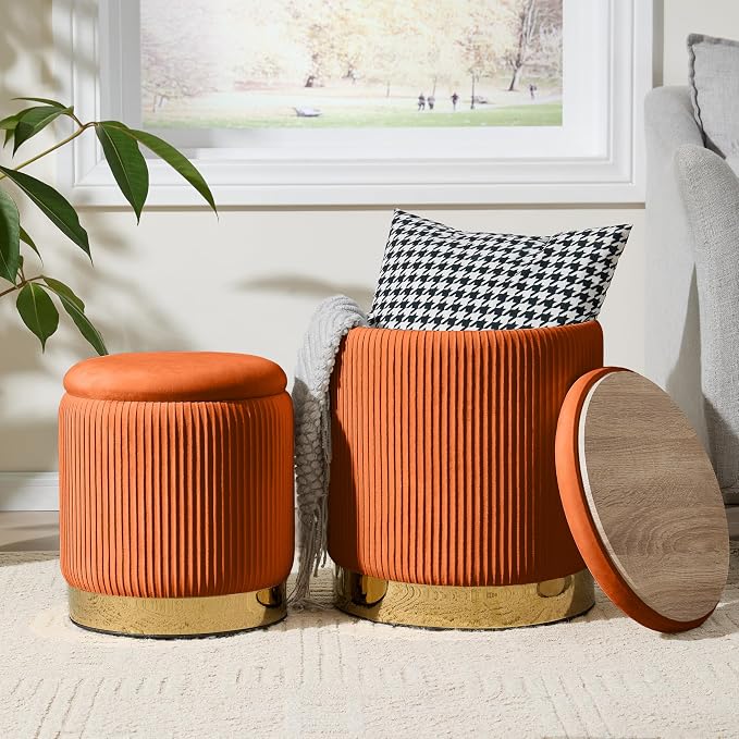 Gold-tone Velvet-orange