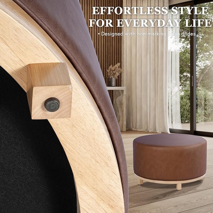 Chestnut Brown Faux Leather