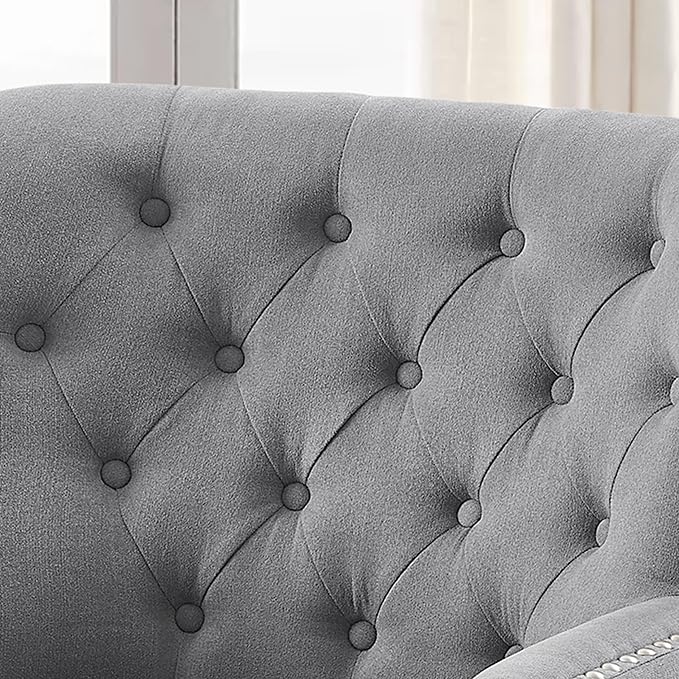Velvet Silver With Ottoman