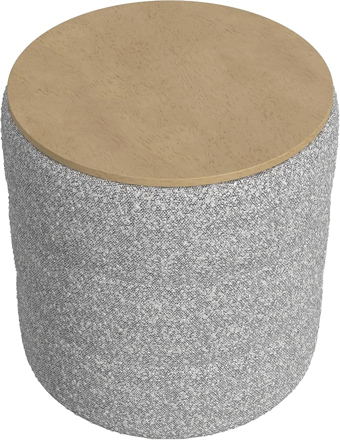 Cream Boucle With Gray Yarns
