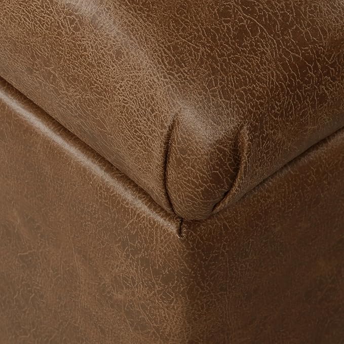 Distressed Brown Faux Leather
