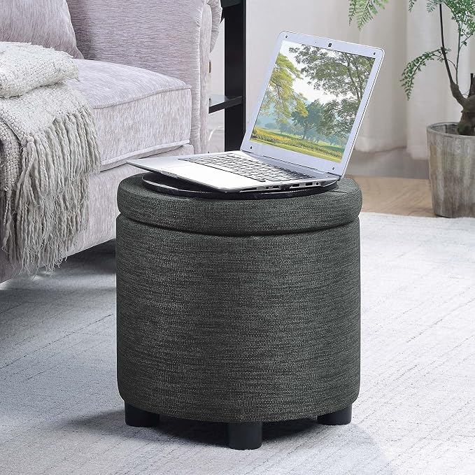 Dark Charcoal Gray Fabric