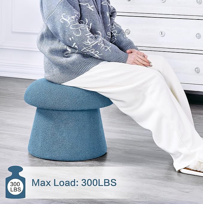 Boucle Mushroom-indigo Blue