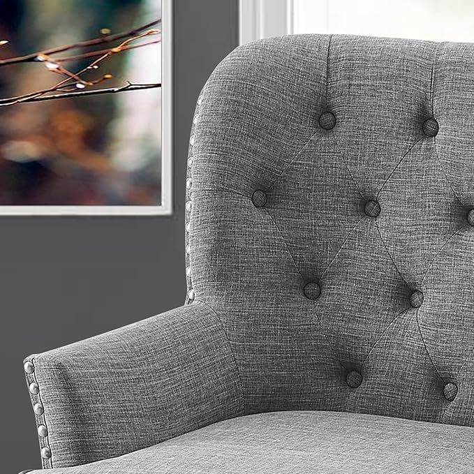 Polyester Light Grey With Ottoman