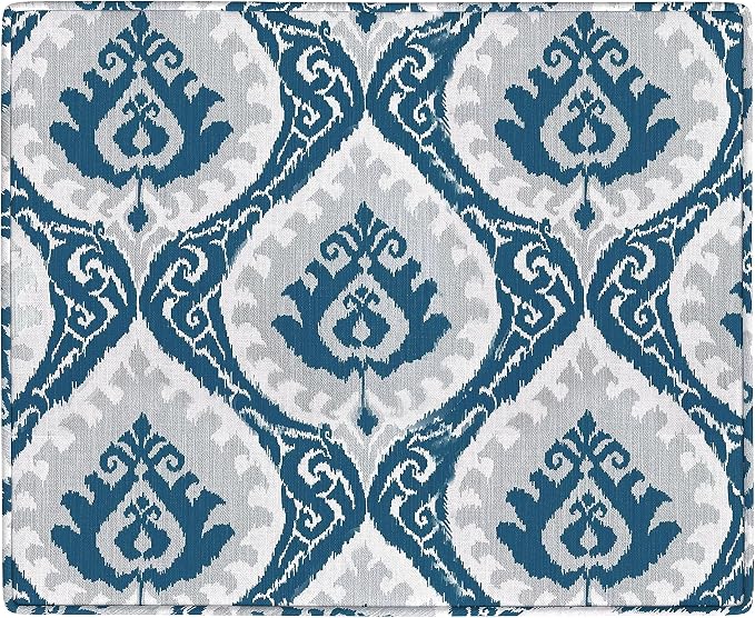 Blue Ikat Medallion Print