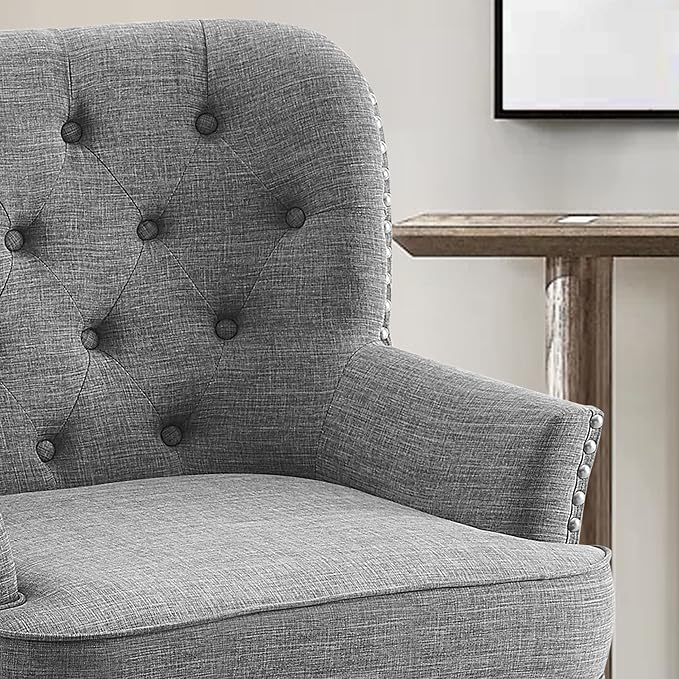 Linen Grey With Ottoman
