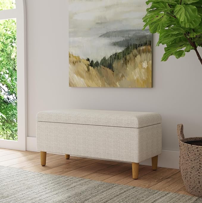 Cream Chevron Woven