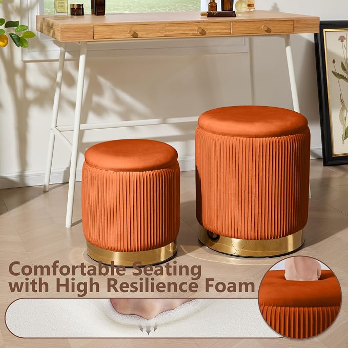 Gold-tone Velvet-orange