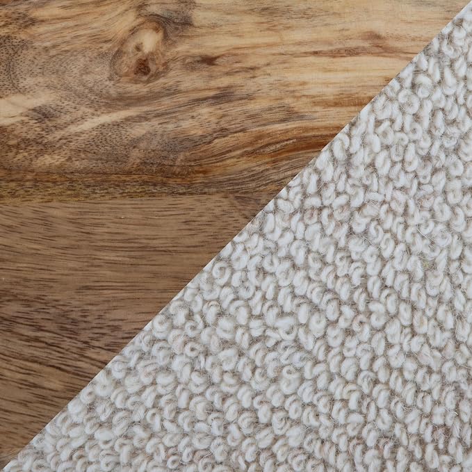 Beige Wool, Mango Wood