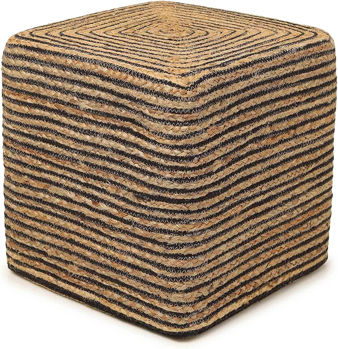 Cube Braided Natural Black