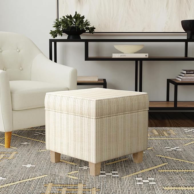 Marigold Pinstripe Cream Fabric