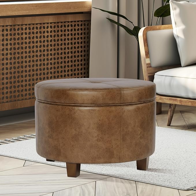 Distressed Brown Faux Leather