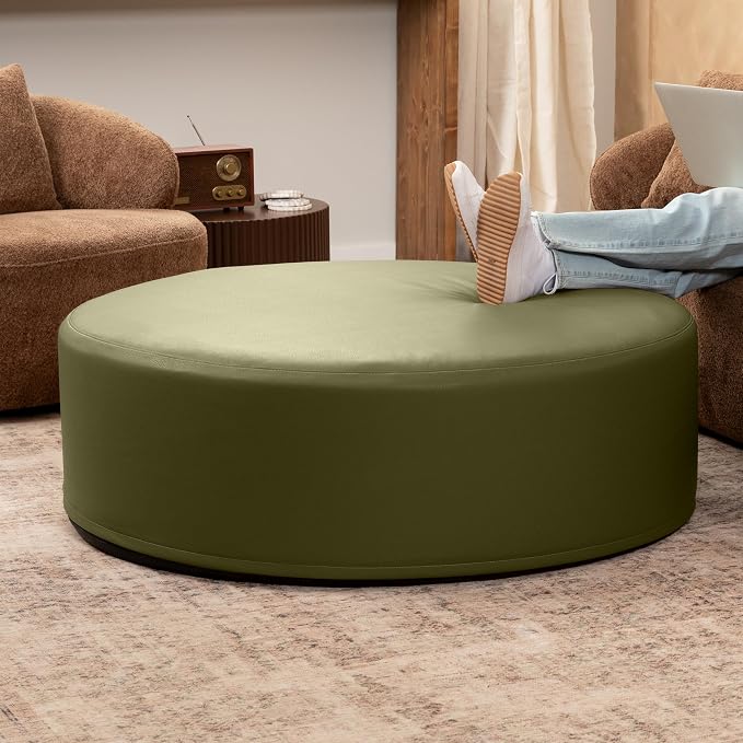 Faux Leather Olive Green