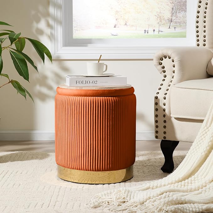 Gold-tone Velvet-orange