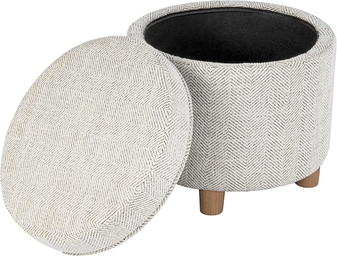 Cream Chevron Woven