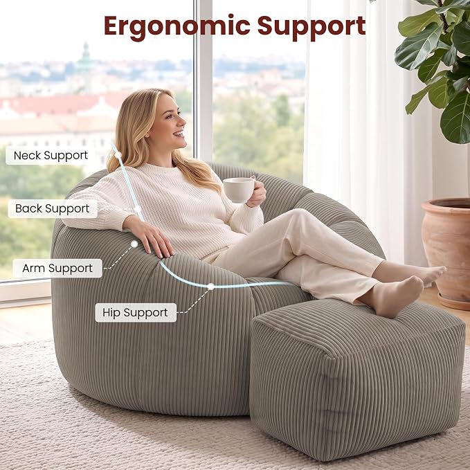 Taupe-with Ottoman