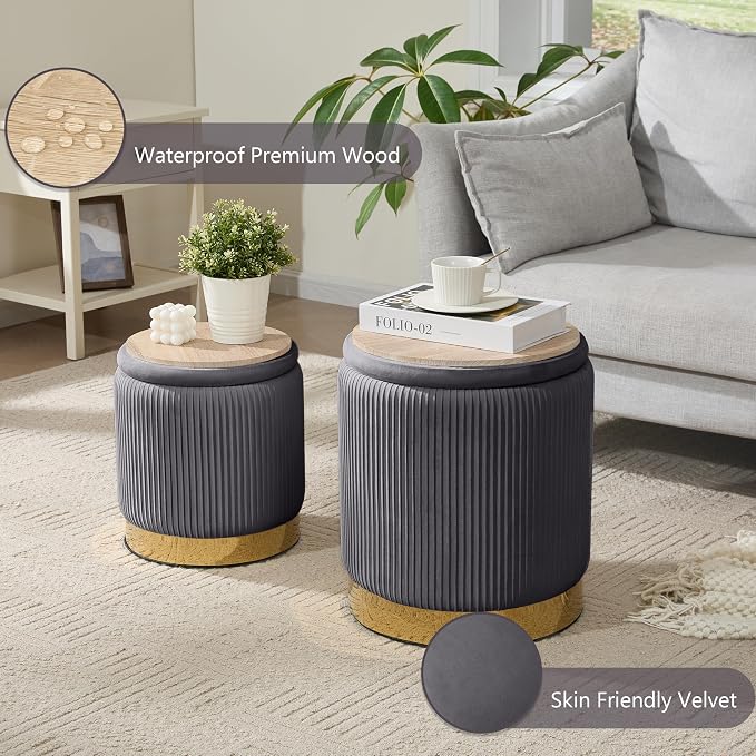 Gold-tone Velvet-grey