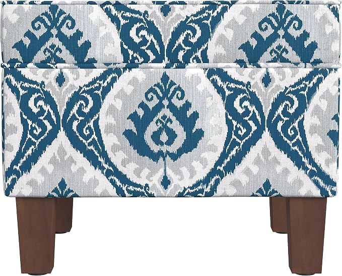 Blue Ikat Medallion Print