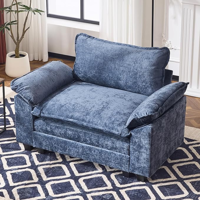 Chenille Navy Blue