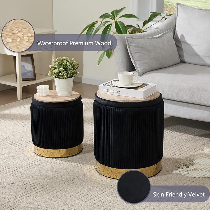 Gold-tone Velvet-black