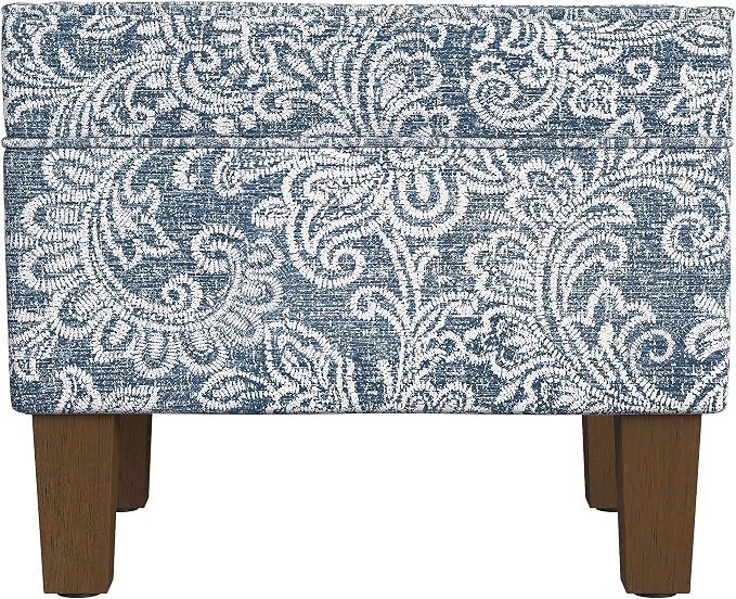 Blue Denim Jacobean Print