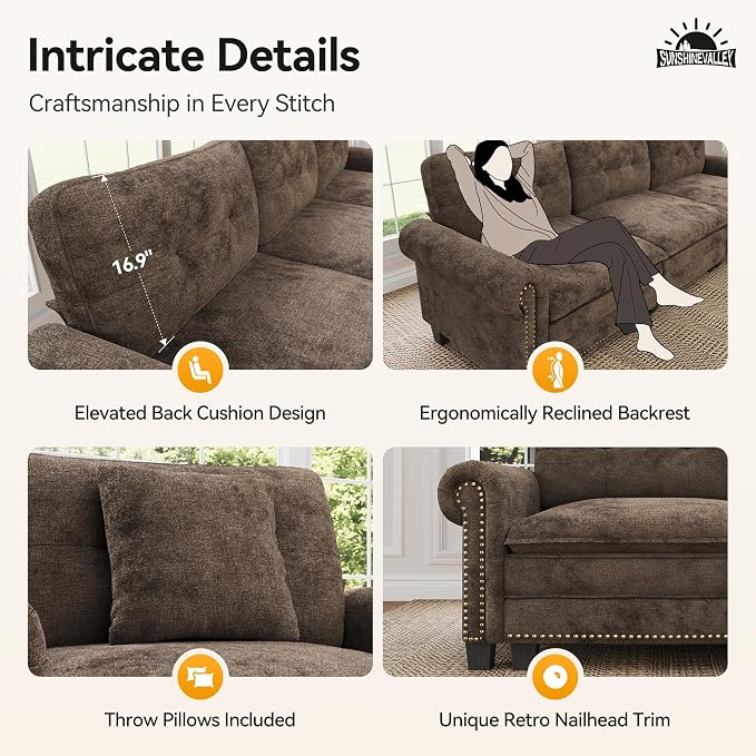 Chenille Grayish Brown