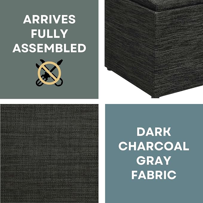 Dark Charcoal Gray Fabric