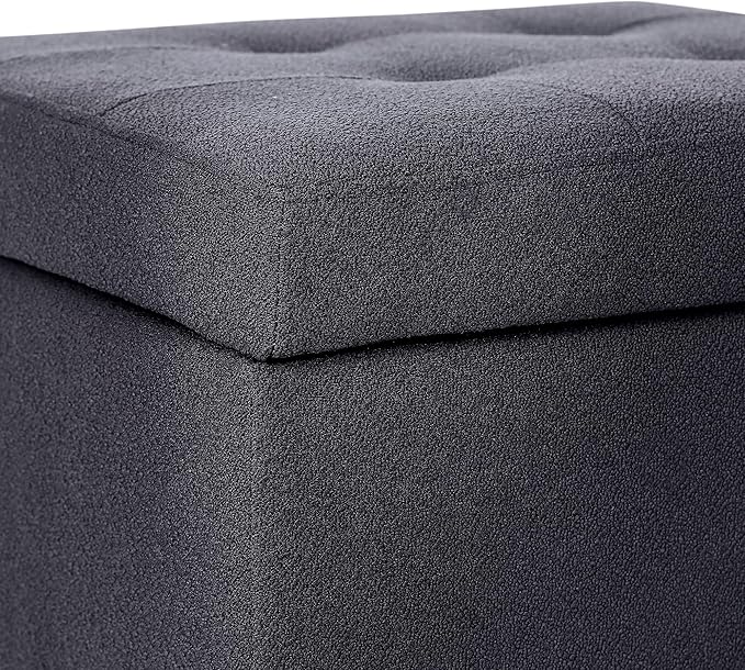 Cotton Linen Dark Grey With Solid Wood Legs