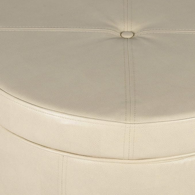 Cream Faux Leather