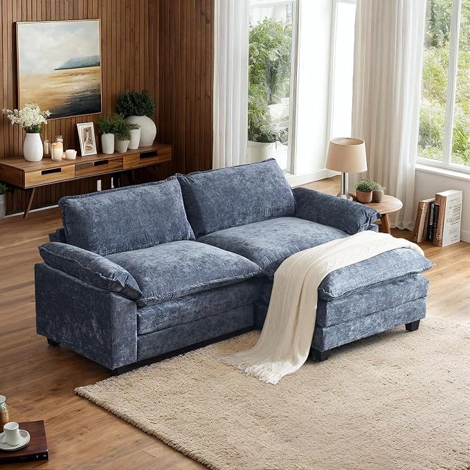 Chenille Navy Blue