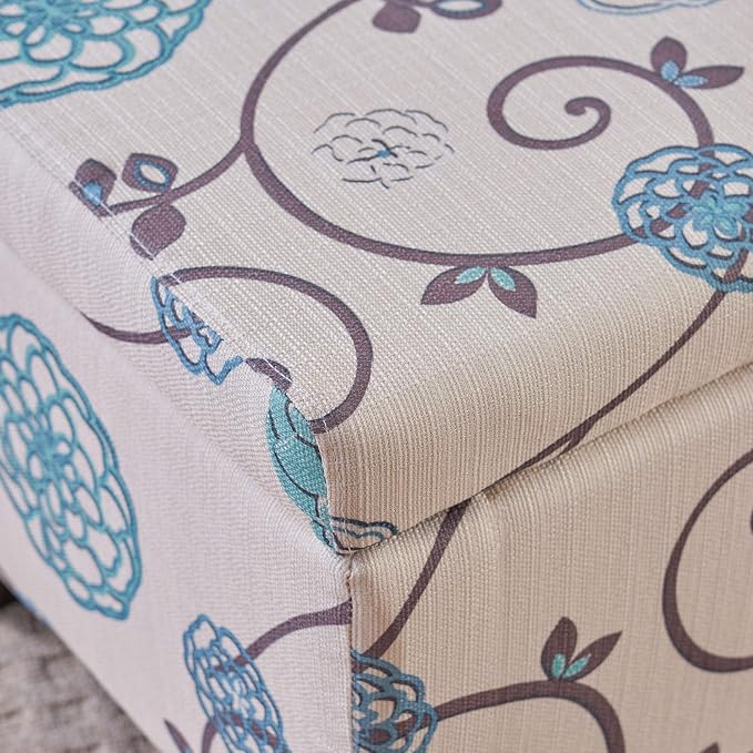 White and Blue Floral