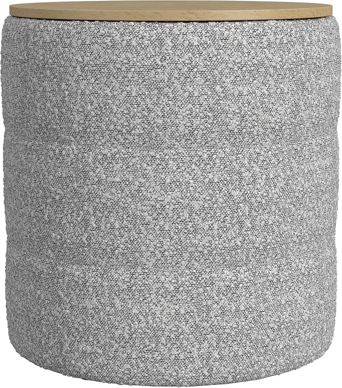 Cream Boucle With Gray Yarns
