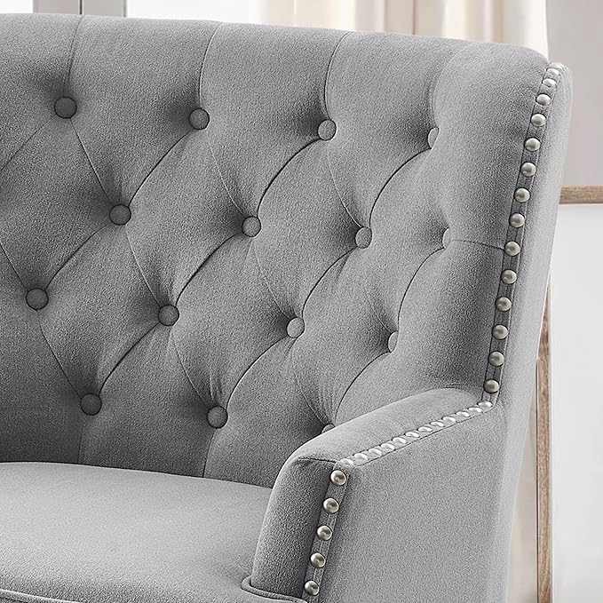 Velvet Silver With Ottoman