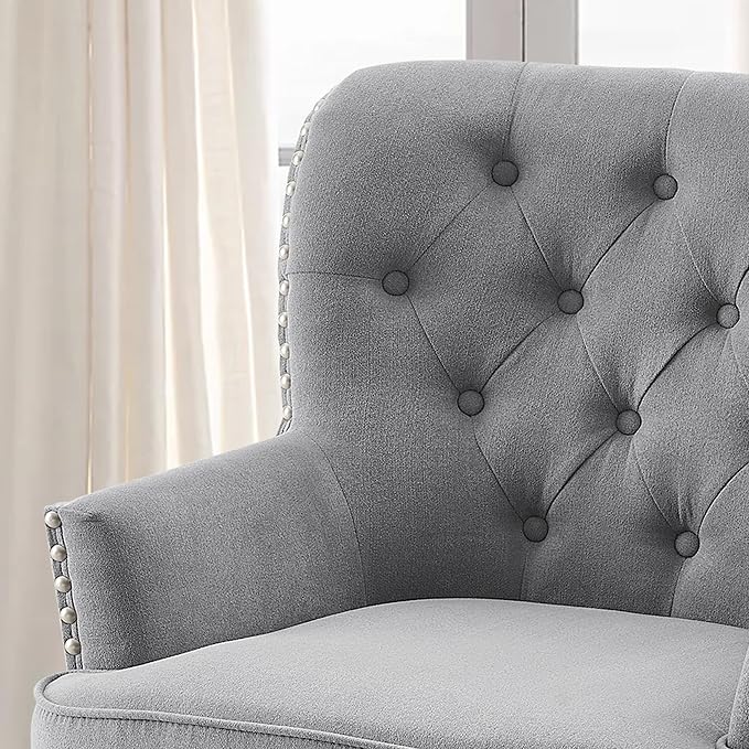 Velvet Silver With Ottoman
